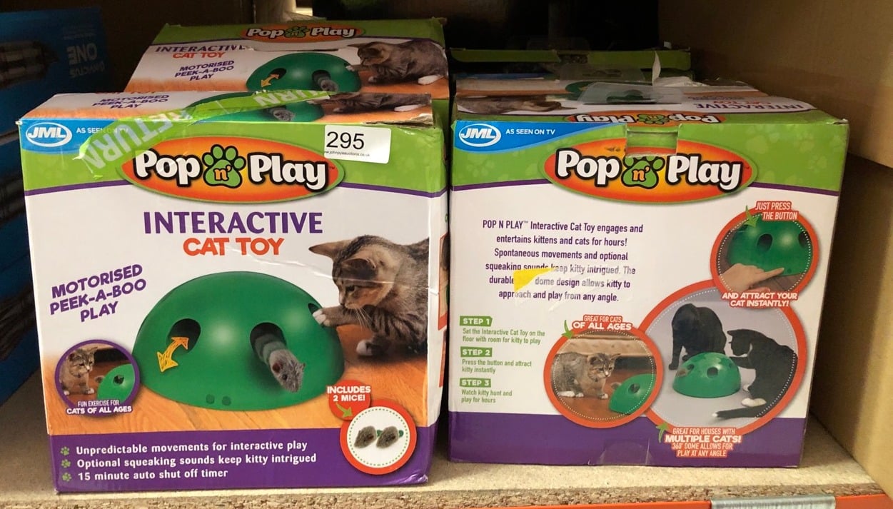 QUANTITY OF  ITEMS TO INCLUDE POP N PLAY INTERACTIVE CAT TOY: LOCATION - C RACK