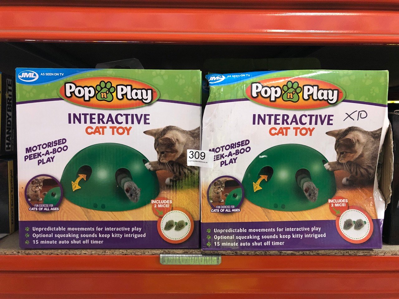 QUANTITY OF  ITEMS TO INCLUDE POP N PLAY INTERACTIVE CAT TOY: LOCATION - C RACK