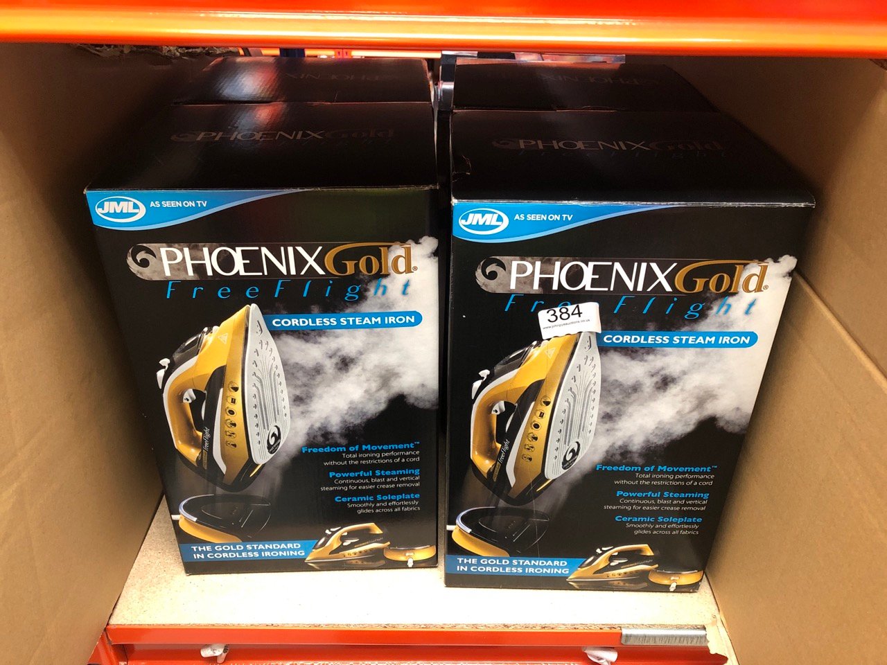 4 X PHOENIX GOLD FREE FLIGHT CORDLESS IRON: LOCATION - D RACK