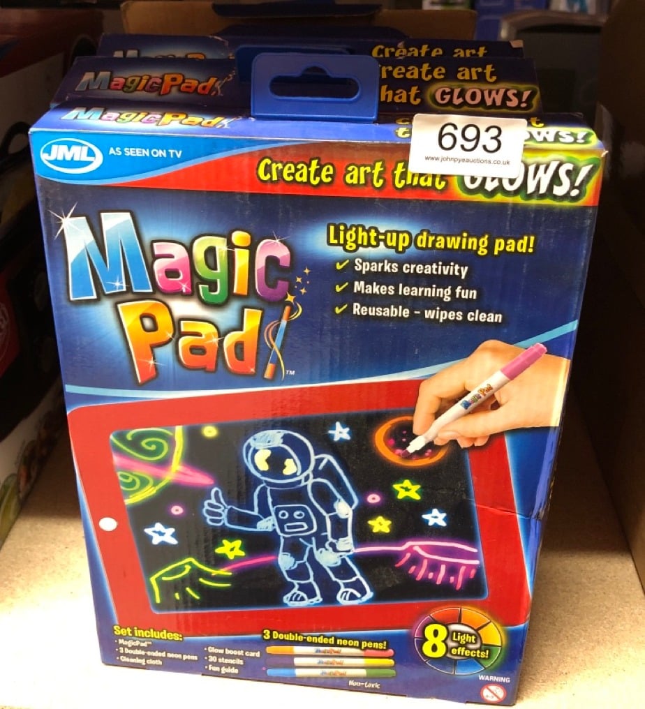 8 X MAGIC PAD LIGHT UP DRAWING PAD: LOCATION - G RACK