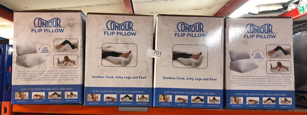 4 X CONTOUR FLIP PILLOW - 10-IN-1 MULTI-WAY PILLOW THAT ADJUSTS TO YOUR COMFORT: LOCATION - G RACK