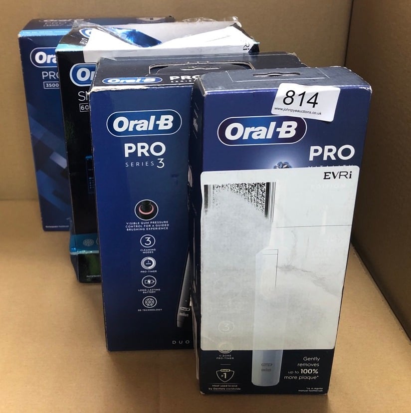 QUANTITY OF HEALTH & BEAUTY ITEMS TO INCLUDE ORAL-B PRO 3 ELECTRIC TOOTHBRUSH FOR ADULTS, 1 CROSS ACTION TOOTHBRUSH HEAD & MONDRIAN TRAVEL CASE, 3 MODES WITH TEETH WHITENING, , 3500: LOCATION - H RAC