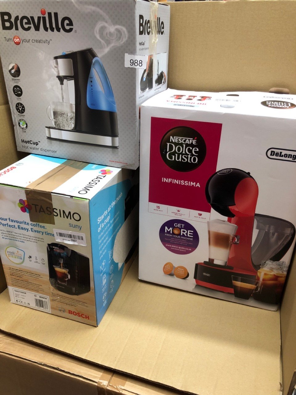 QUANTITY OF KITCHEN & APPLIANCES ITEMS TO INCLUDE TASSIMO BY BOSCH SUNY 'SPECIAL EDITION' TAS3102GB COFFEE MACHINE,1300 WATT, 0.8 LITRE - BLACK: LOCATION - I RACK