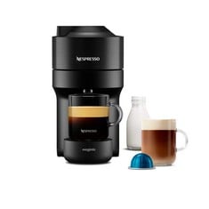 NESPRESSO VERTUO POP AUTOMATIC POD COFFEE MACHINE FOR AMERICANO, DECAF, ESPRESSO BY MAGIMIX IN LIQUORICE BLACK.: LOCATION - G