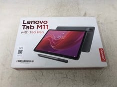 LENOVO TAB M11 TABLET WITH WIFI. RRP-£130: LOCATION - A