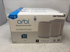 NETGEAR ORBI WI-FI 6 ROBUST SMART HOME WIFI TR-BAND MESH WIFI 6 SYSTEM MODEL NO. AX5400: LOCATION - C