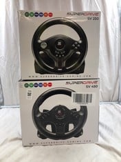 SUBSONIC SUPERDRIVE - SV450 RACING STEERING WHEEL WITH PEDAL AND PADDLE SHIFTERS FOR XBOX SERIE X/S, SWITCH, PS4, XBOX ONE, PC (PROGRAMMABLE FOR ALL GAMES) (XBOX SERIES X) + SUBSONIC SUPERDRIVE - SV2