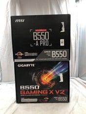 1X GIGABYTE B550 GAMING X V2 GAMING MOTHERBOARD + 1X MSI B550-A PRO AMD MOTHERBOARD: LOCATION - D