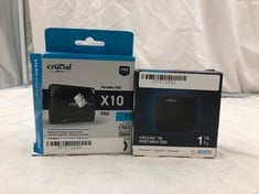 1TB CRUCIAL X6 PORTABLE SSD + CRUCIAL X10 PRO 1TB PORTABLE SSD. [JPTE71225]: LOCATION - E