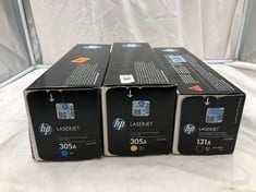 QUANTITY OF INK CARTRIDGES TO INCLUDE HP LASERJET 305A (YELLOW): LOCATION - E