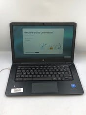 HP CHROMEBOOK 14 32GB LAPTOP: MODEL NO 14-CA080NO. INTEL CELERON N3350, 4GB RAM,: LOCATION - F