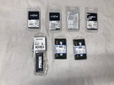 7X ASSORTED RAM TO INCLUDE CRUCIAL 16GB DDR4-3200 SODIMM RAM.:: LOCATION - F