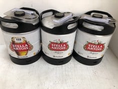 3 X PERFECT DRAFT BEER KEGS STELLA ARTOIS 6L 5.0% (18+ PROOF OF ID) (COLLECTION DAYS MONDAY 4th NOVEMBER - WEDNESDAY 6TH NOVEMBER 9AM TO 4PM)