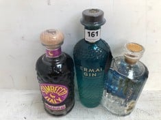 3 X BOTTLES OF ASSORTED SPIRITS TO INCLUDE MERMAID GIN 70CL 42% (18+ PROOF OF ID) (COLLECTION DAYS MONDAY 4th NOVEMBER - WEDNESDAY 6TH NOVEMBER 9AM TO 4PM)