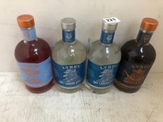 4 X ASSORTED LYRE'S NON-ALCOHOLIC SPIRITS TO INCLUDE LYRE'S ITALIAN SPRITZ NON-ALCOHOLIC 700ML 0% (18+ PROOF OF ID) (COLLECTION DAYS MONDAY 4th NOVEMBER - WEDNESDAY 6TH NOVEMBER 9AM TO 4PM)