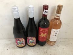 7 X BOTTLES OF ASSORTED WINES TO INCLUDE ACS TRACES ROSE WINE 750ML 11% (18+ PROOF OF ID) (COLLECTION DAYS MONDAY 4th NOVEMBER - WEDNESDAY 6TH NOVEMBER 9AM TO 4PM)