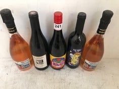 5 X ASSORTED WINES TO INCLUDE FLAMMETTA PROSECCO ROSE EXTRA DRY 2023 75CL 10.5% (18+ PROOF OF ID) (COLLECTION DAYS MONDAY 4th NOVEMBER - WEDNESDAY 6TH NOVEMBER 9AM TO 4PM)