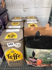 6 X PACKS OF LEFFE BLONDE BEER 4X330ML PER PACK 6.0% TO INCLUDE WOODFORDES NORFOLK 40 PINT BREW AT HOME REAL ALE KIT 3KG (18+ PROOF OF ID) (COLLECTION DAYS MONDAY 4th NOVEMBER - WEDNESDAY 6TH NOVEMBE