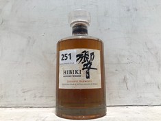 BOTTLE OF HIBIKI SUNTORY WHISKY JAPANESE HARMONY 70CL 43% (18+ PROOF OF ID) (COLLECTION DAYS MONDAY 4th NOVEMBER - WEDNESDAY 6TH NOVEMBER 9AM TO 4PM)