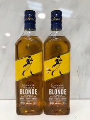 2 X BOTTLES OF JOHNNIE WALKER BLONDE BLENDED SCOTCH WHISKY 75CL 40% (18+ PROOF OF ID) (COLLECTION DAYS MONDAY 4th NOVEMBER - WEDNESDAY 6TH NOVEMBER 9AM TO 4PM)