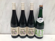 5 X NON-ALCOHOLIC ORGANIC SPARKLING FLORAL CHARDONNAY 75CL 0% TO INCLUDE 3 X NON ALCOHOLIC NATUREO GARNACHA SYRAH 2022 75CL 0% (18+ PROOF OF ID) (COLLECTION DAYS MONDAY 4th NOVEMBER - WEDNESDAY 6TH N