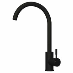 ELLSI TIVOLI KITCHEN SINK MIXER TAP WITH SWIVEL SPOUT - MATT BLACK - RRP £112