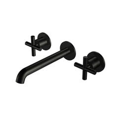 MINERAL WALL MOUNTED X-HEAD BATH FILLER MATT BLACK - RRP £405