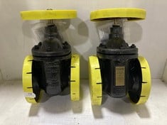 2 X CRANE FM63 GATE VALVE PN16 65MM CAST IRON 80008989L