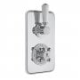 BAYSWATER TRADITIONAL DUAL CONCEALED SHOWER VALVE WITH DIVERTER WHITE/CHROME - RRP £337