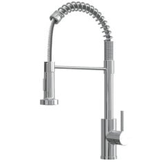 ELLSI CONTRA PULL OUT SINGLE LEVER KITCHEN SINK MIXER TAP WITH HOSE AND SPRAY HEAD - CHROME - RRP £359