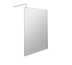 1400MM WETROOM SCREEN & SUPPORT BAR - 8MM GLASS - POLISHED CHROME