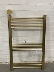 NUIE ROUND STRAIGHT TOWEL RADIATOR 800 X 500MM IN BRUSHED BRASS - MODEL NO. MTY859 - RRP £503