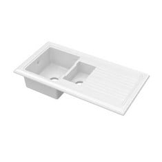 FIRECLAY COUNTER TOP SINK 1.5 BOWL 1010 X 525MM - RRP £350