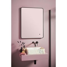 SCUDO ALFIE BLACK SOFT EDGE LED MIRROR 500 X 700MM - RRP £320