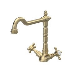 NUIE KITCHEN TAPS FRENCH CLASSIC MONO SINK MIXER TAP - BRUSHED BRASS - RRP £161