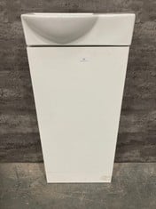 400MM CLOAKROOM MATT WHITE BATHROOM BASIN VANITY UNIT WITH 400MM CLOAK BASIN - RRP £399