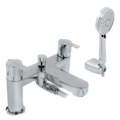 FRANCIS PEGLER STRATA 2 HOLE DUAL LEVER BATH FILLER TAP IN CHROME - ITEM NO. 4K5005 - RRP £384