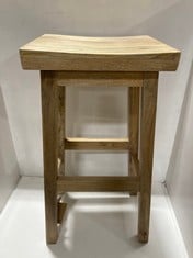 NKUKU AMBI WOODEN STOOL - NATURAL - TALL AS6401 - RRP £225