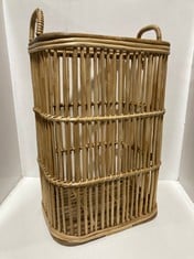 NKUKU RAMMI RATTAN TALL LAUNDRY BASKET - NATURAL - RB2601 - RRP £150