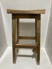 NKUKU AMBI WOODEN STOOL - NATURAL - TALL AS6401 - RRP £225