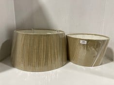 2 X NKUKU DIA JUTE LAMPSHADE - NATURAL, 1 X MEDIUM DL3602, 1 X LARGE DL3603 TOTAL RRP- £100