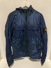 STONE ISLAND NYLON METAL WATRO HOODED JACKET BLUE SIZE M RRP- £675