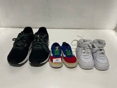 3 X ASSORTED KIDS FOOTWEAR TO INCLUDE VANS WARD SLIP-ON TRAINERS MULTI SIZE 4