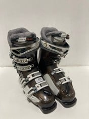 SALAMON INSTINCT 90 CS SKI BOOTS BROWN AND WHITE SIZE UNKNOWN