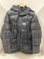 HUGO BOSS HOODED PUFFER JACKET BLACK SIZE 48 RRP- £349