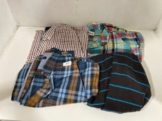 4 X ASSORTED BRANDED CLOTHING TO INCLUDE BEN SHERMA LONG SLEEVE CHECK SHIRT RED SIZE XL