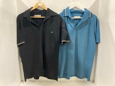 2 X VIVIENNE WESTWOOD POLO T-SHIRTS SIZE XL 1 X BLACK, 1 X TEAL BLUE