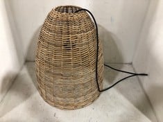 NKUKU NOKO WICKER CONICAL PENDANT - NATURAL - MEDIUM 47 X 40CM NP0802 RRP- £175