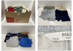 BOX OF ASSORTED KIDS CLOTHING TO INCLUDE NEXT HOODIE SAGE GREEN SIZE 3-4YRS