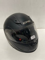 LEOPARD MOTORCYCLE HELMET BLACK SIZE XL